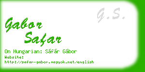 gabor safar business card